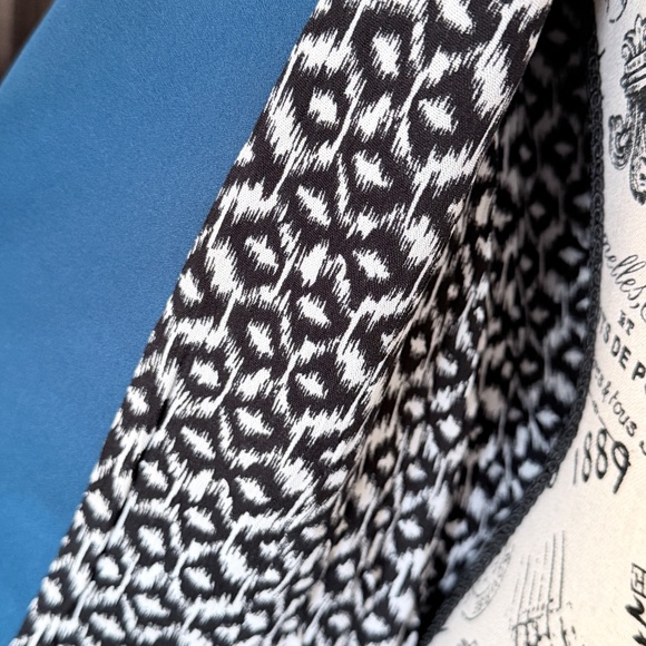 SKIES ARE BLUE X STITCH FIX | Raja Collarless Blazer in Teal Green, Size Small - Picture 5 of 8